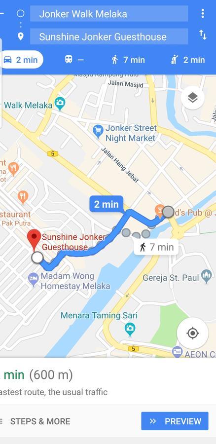 Sunshine Jonker Guesthouse Malacca Exteriér fotografie